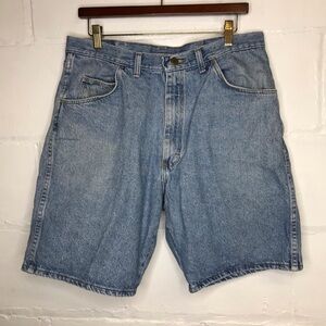 Wrangler Men's Size 36 Blue Denim Relaxed Fit Jean Shorts Jorts